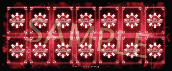 画像1: はっちcsネオンカラーハーフプレイマット【赤】 (1)