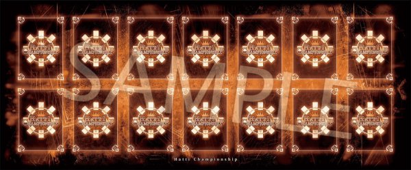 画像1: はっちcsネオンカラーハーフプレイマット【橙】 (1)